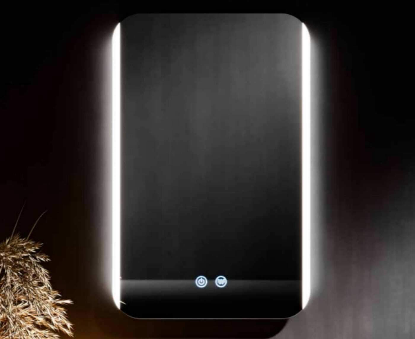 LED-baderomsspeil, 70x50 cm, dimbar og antidugg
