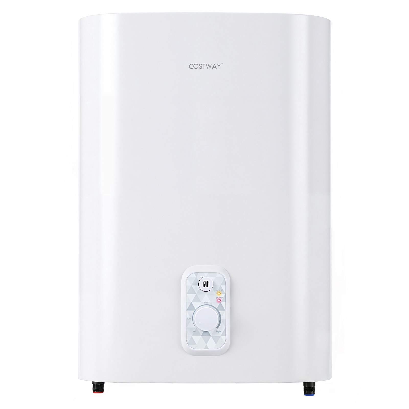 25L elektrisk varmtvannsbereder med dobbel tank, 1300W/2000W, hvit