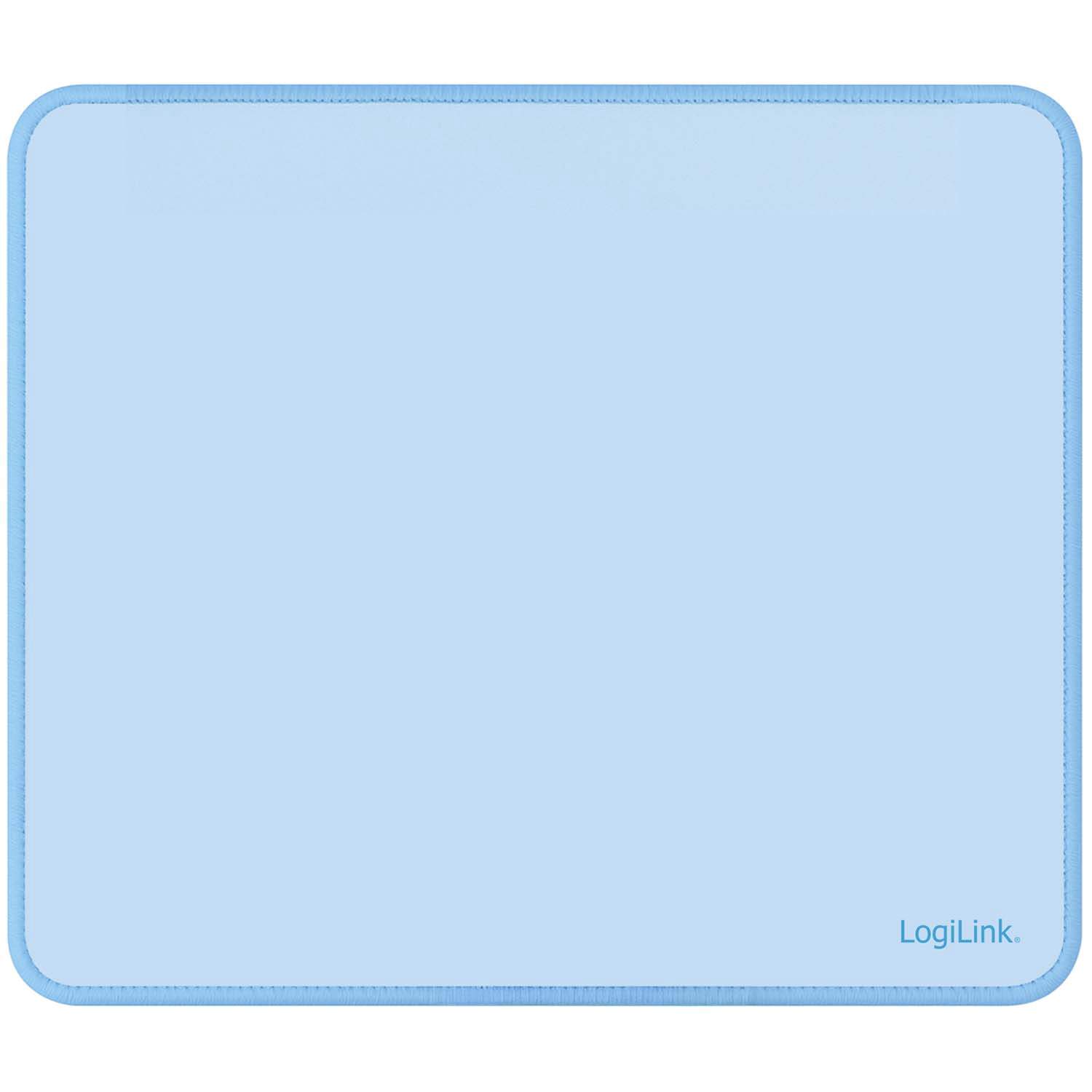 LogiLink musematte 22 x 25 cm med mikrofiberoverflate, blå, sydde kanter