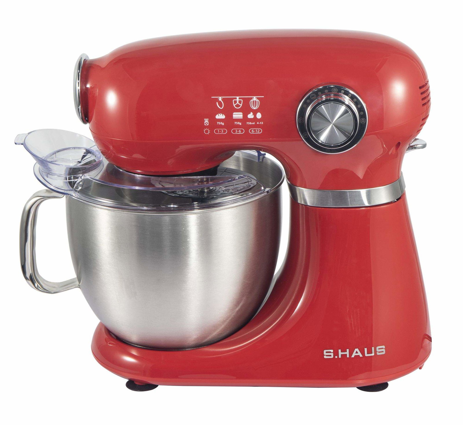 Swiss Haus Lake Geneva kjøkkenmaskin 5.0 l 1000 W - rød