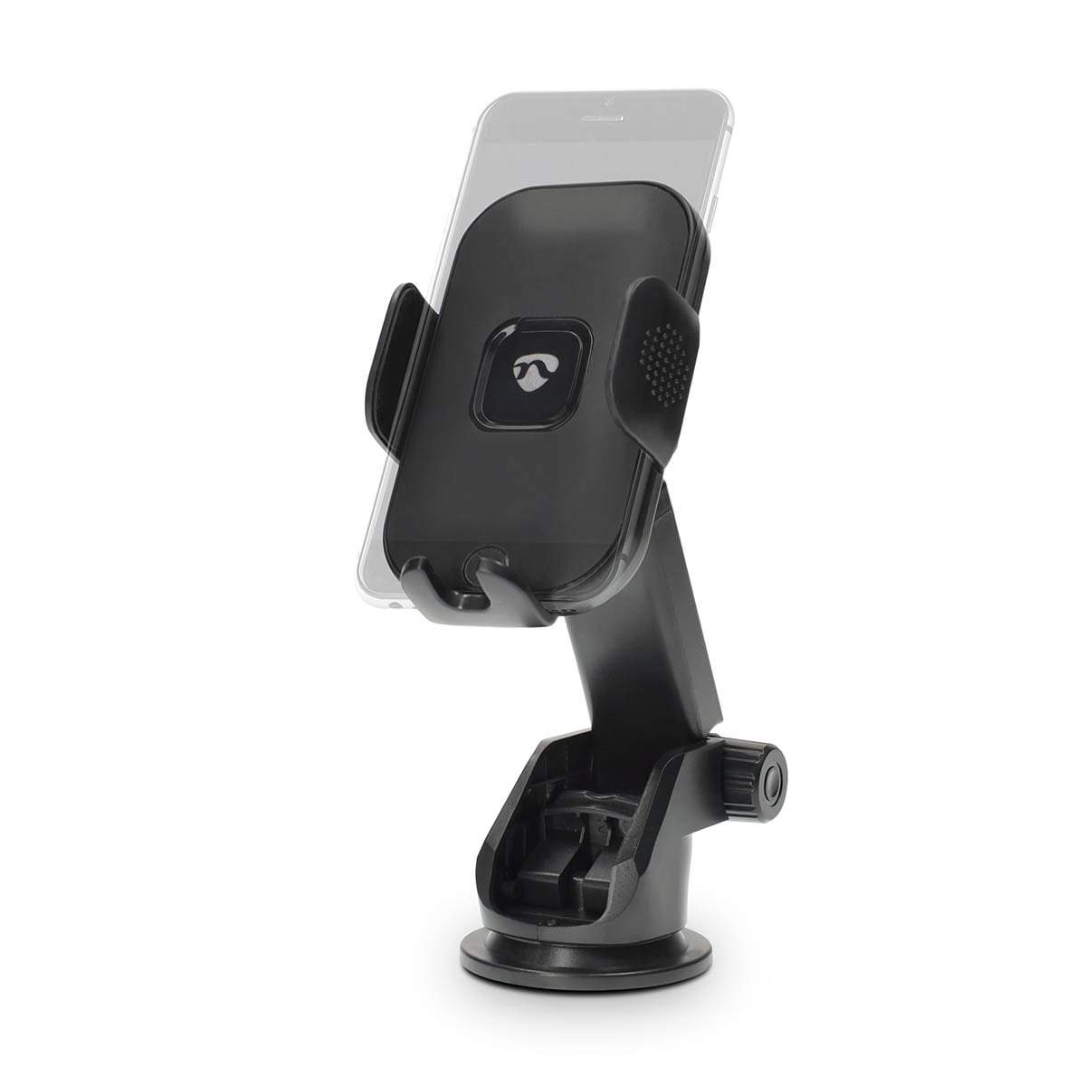 Forlengbar telefonholder for dashbord eller frontrute, 360° klemme, svart