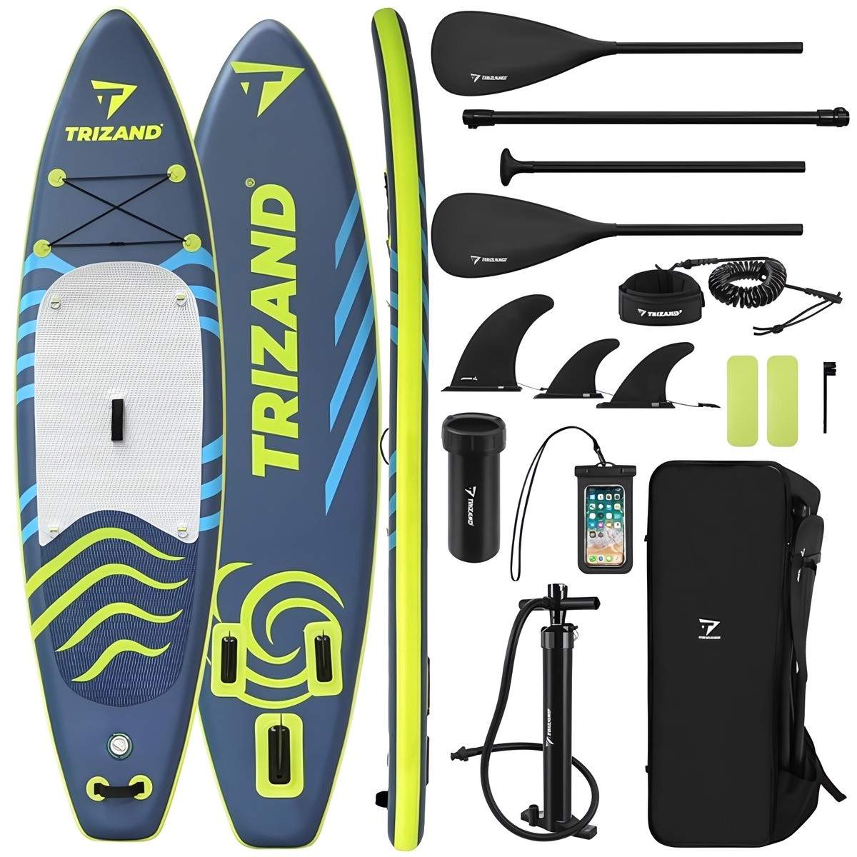 Stand Up Paddleboard-sett 320x84x15 cm med padleåre og pumpe, bånd, 150 kg