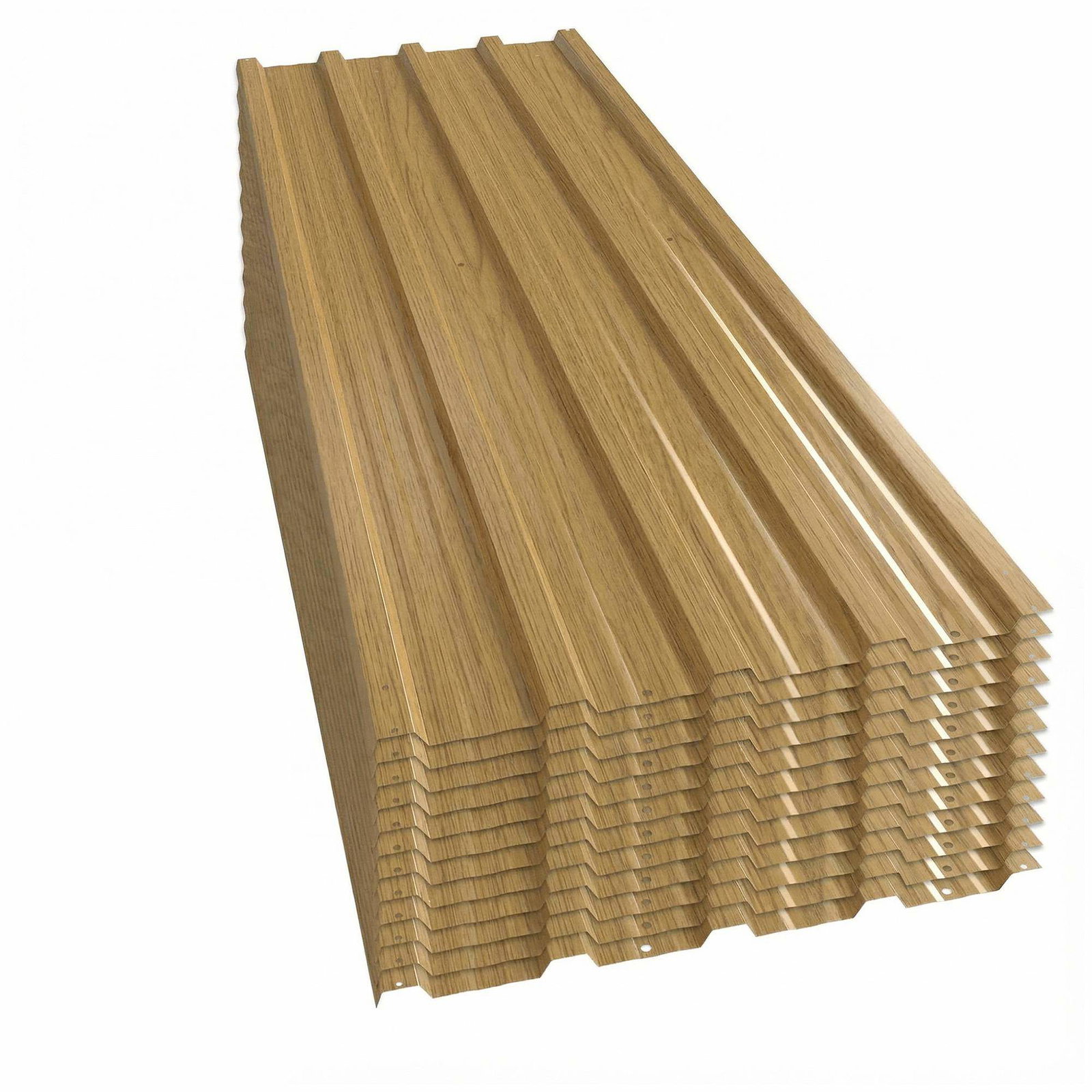Galvaniserte ståltakplater, sett med 12 stk., 129 x 45 cm, 0.25 mm
