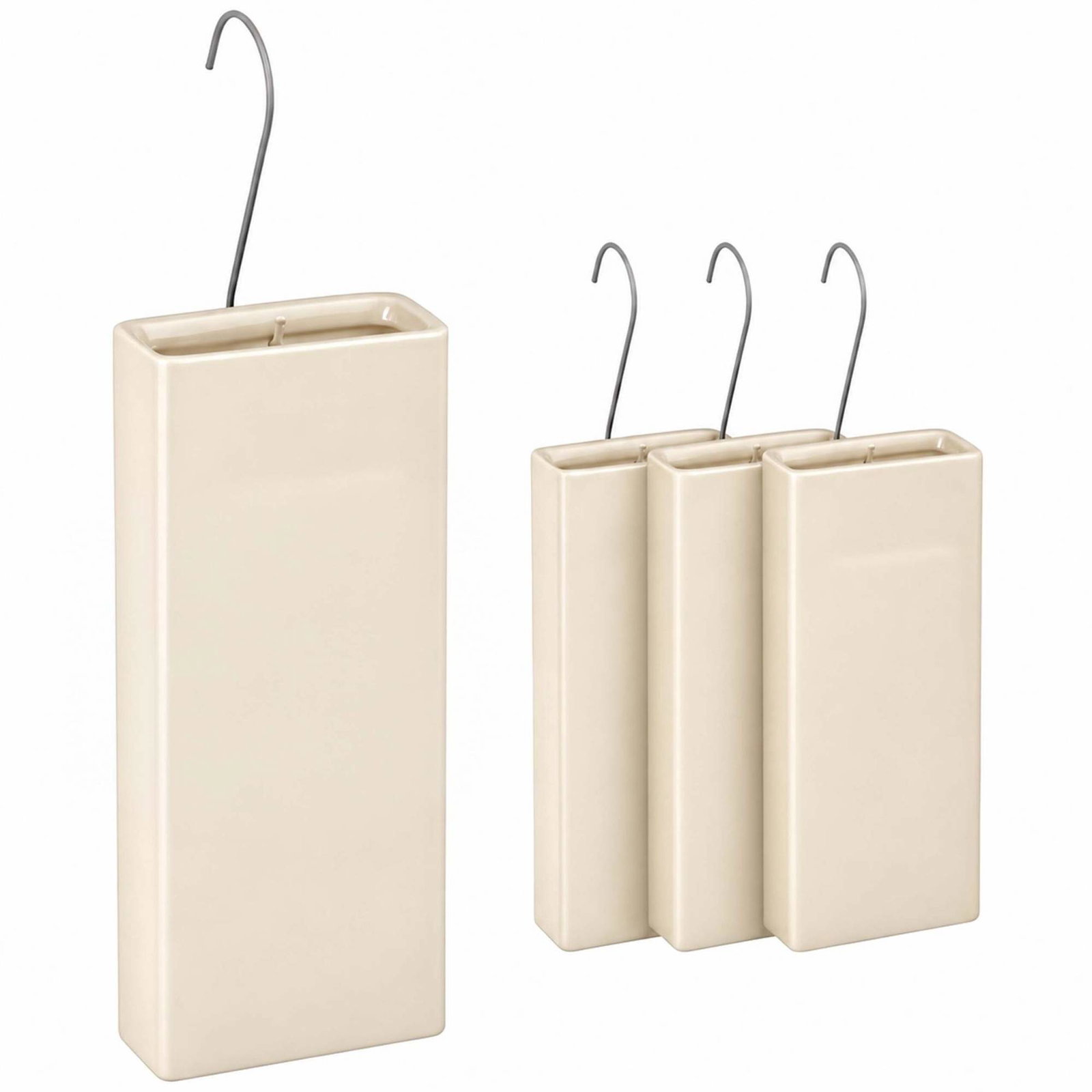 Radiatorfuktersett med 4 deler i beige keramikk, 400 ml per stk