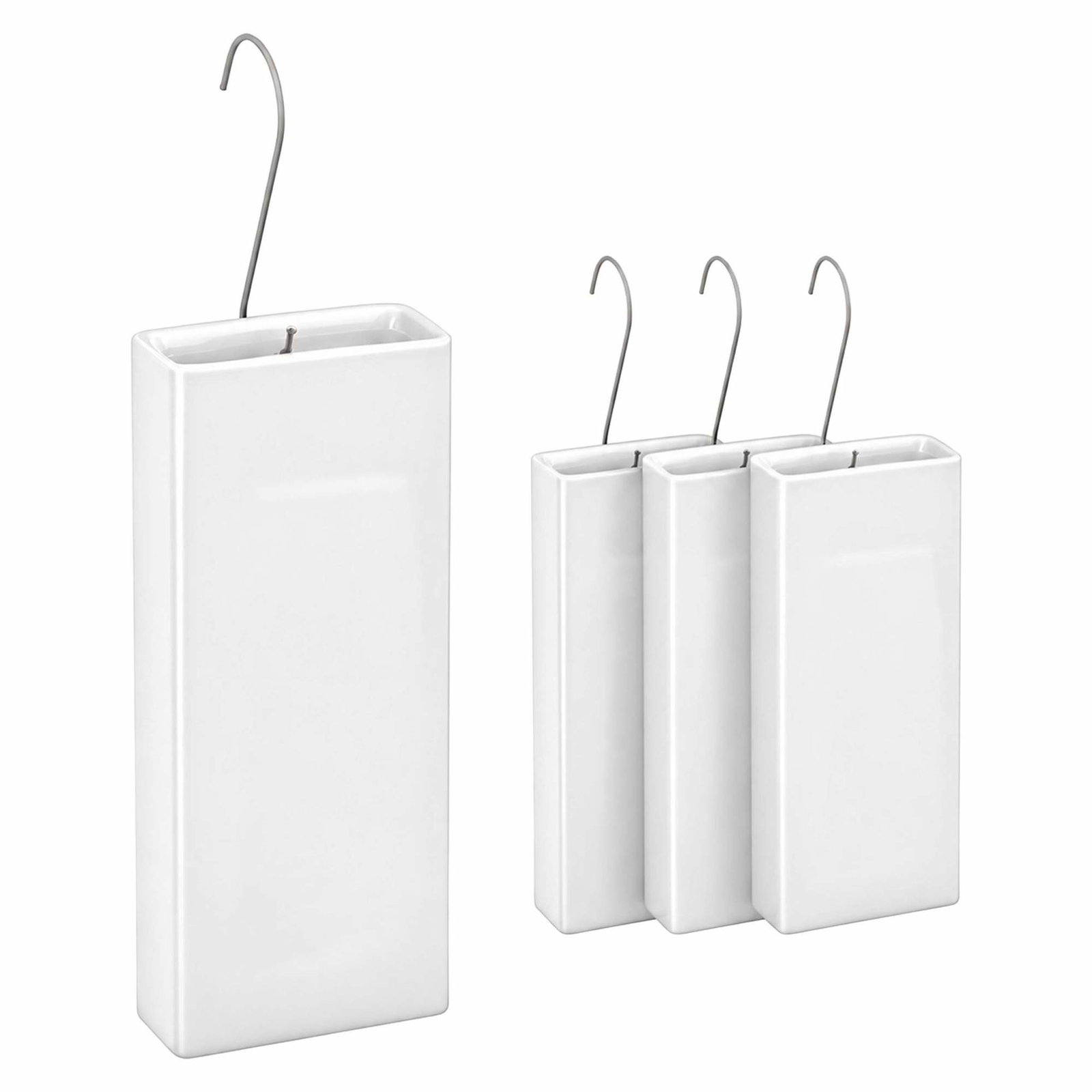 Radiatorfuktersett med 4 deler i hvit keramikk, 400 ml per stk