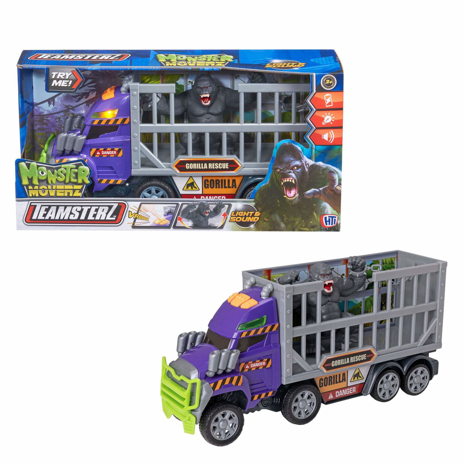 Teamsterz Monster Moverz Gorilla Rescue Motorisert Lastebil, Batterier Inkludert