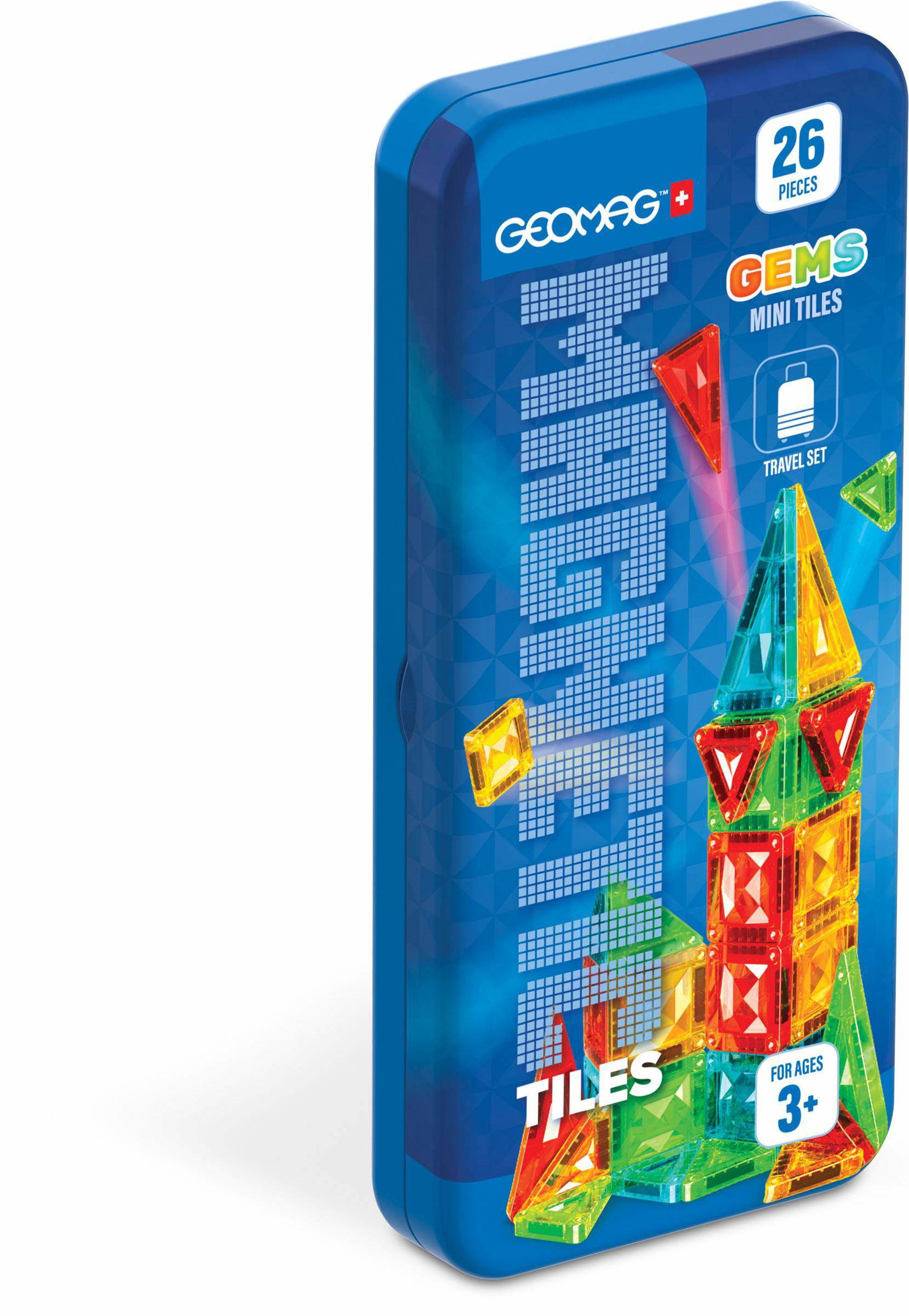 Geomag Mini Gems magnetiske fliser reisesett, 26 deler