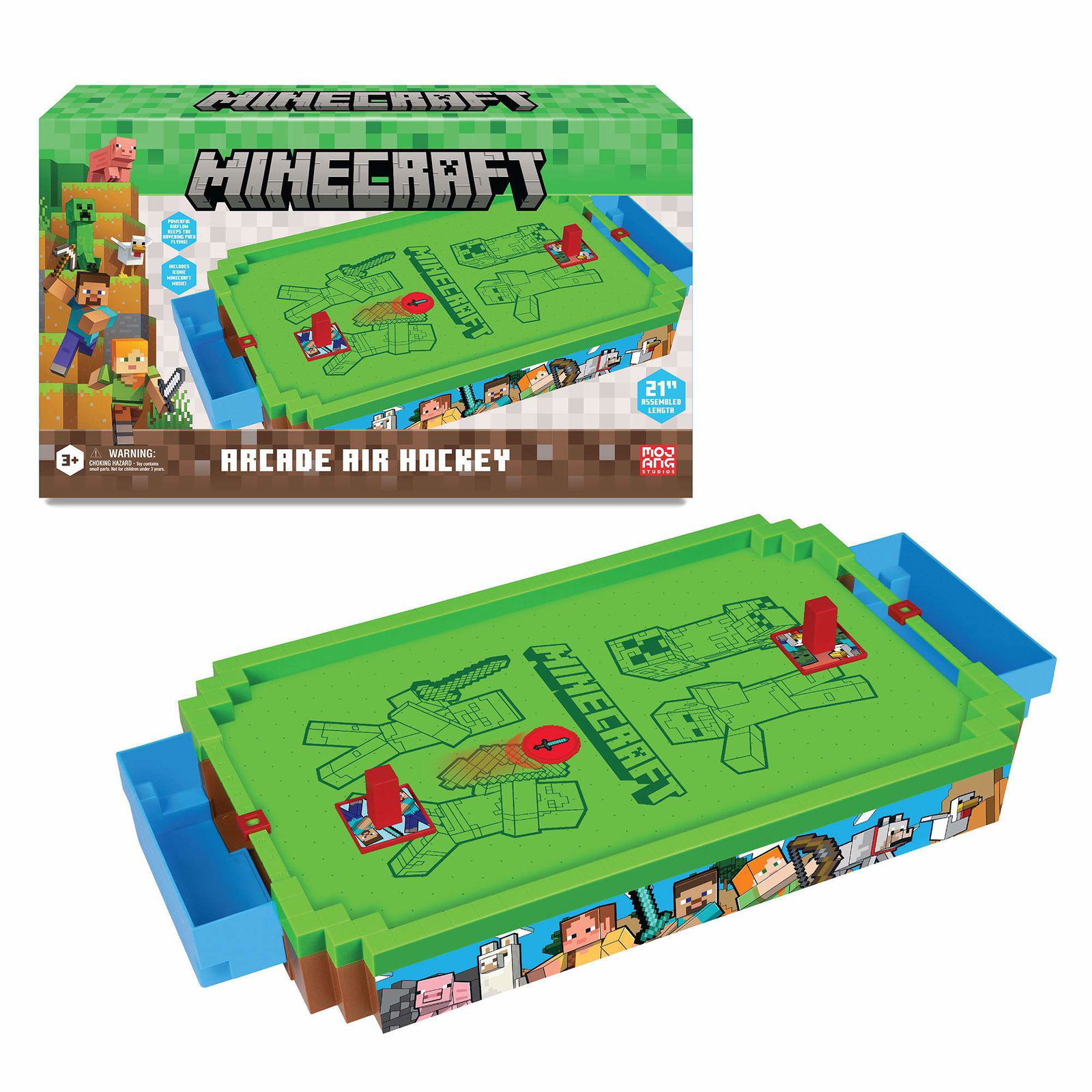 Minecraft Arcade Air Hockey Premium-serien med pikseldesign, alder 8+
