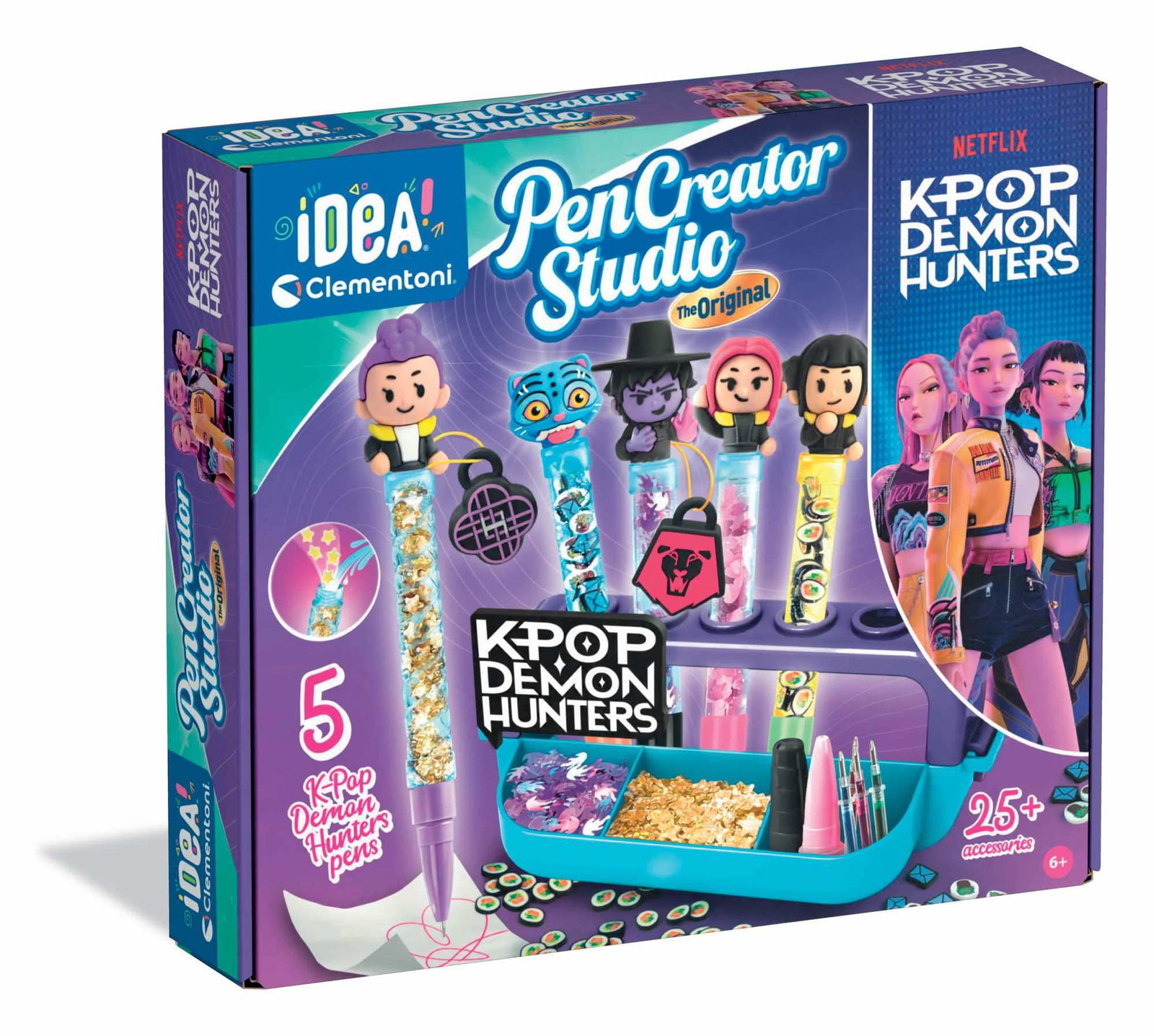 Clementoni K-Pop Pen Creator Studio for å lage 5 penner, blekkpåfyll