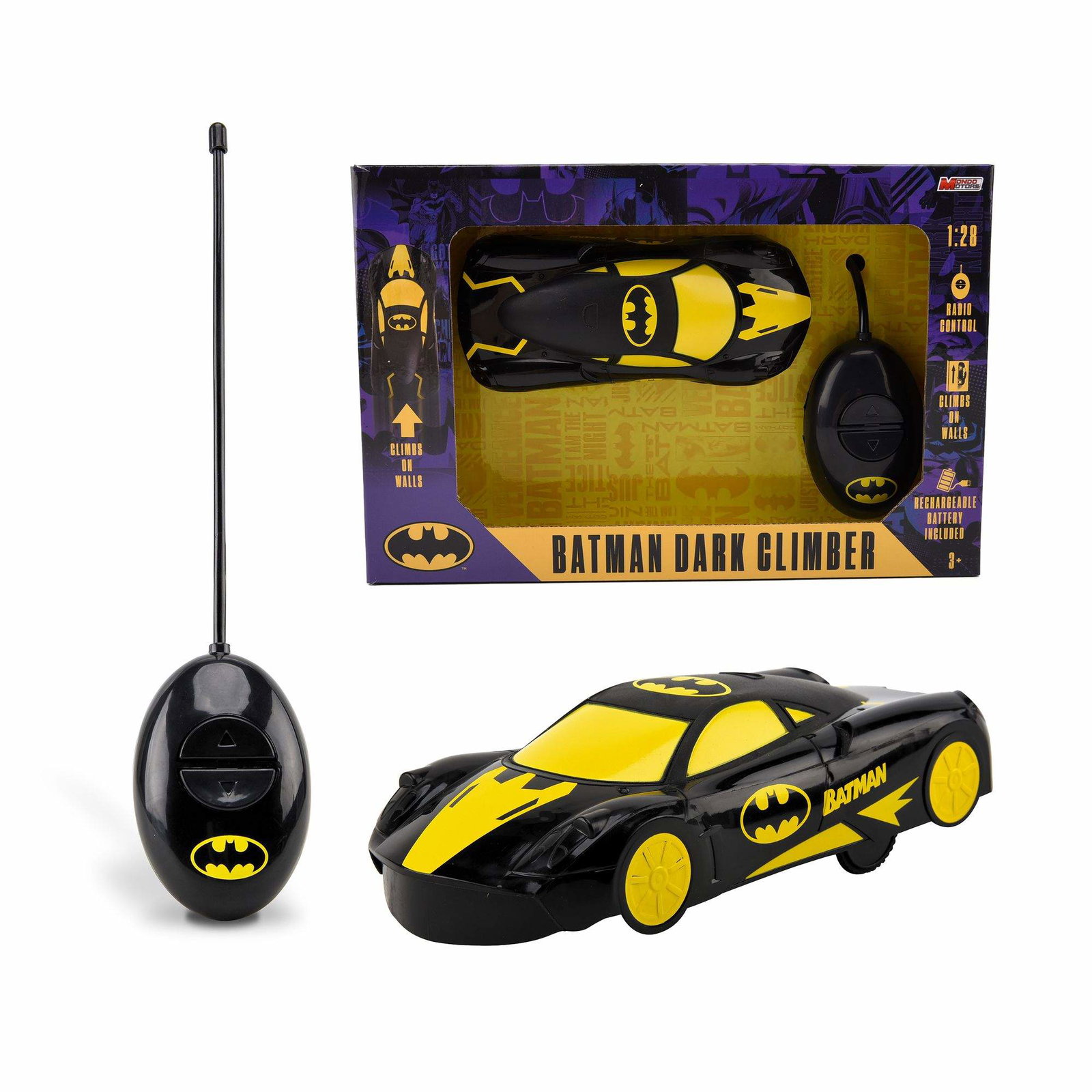 Batman Dark Climber fjernstyrt klatrbil, klatrer glass, alder 3+