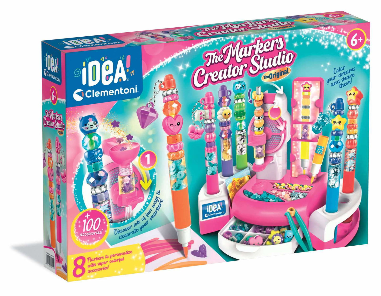 Clementoni Markers Create Studio – Design 8 perletusjer, fra 6 år