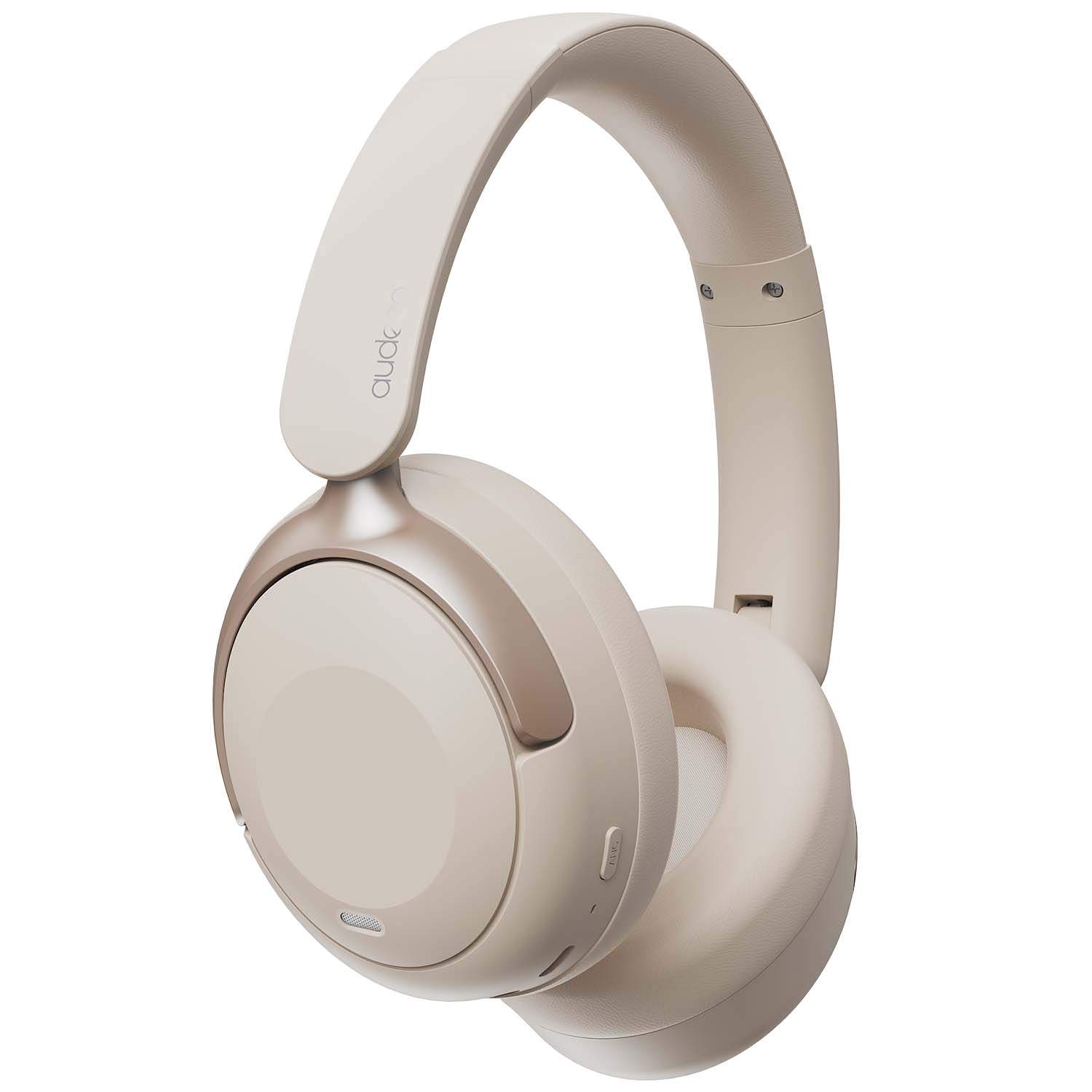 Audeeo Serene Hush Pro II trådløse over-ear ANC-hodetelefoner, kremfarget