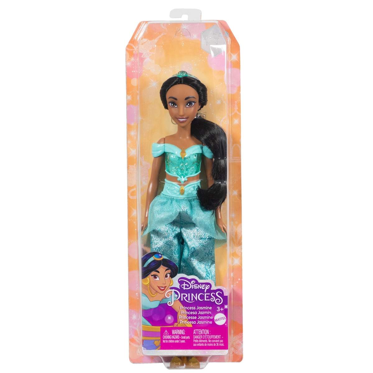 Disney Prinsesse Jasmine poserbar dukke i glitrende antrekk