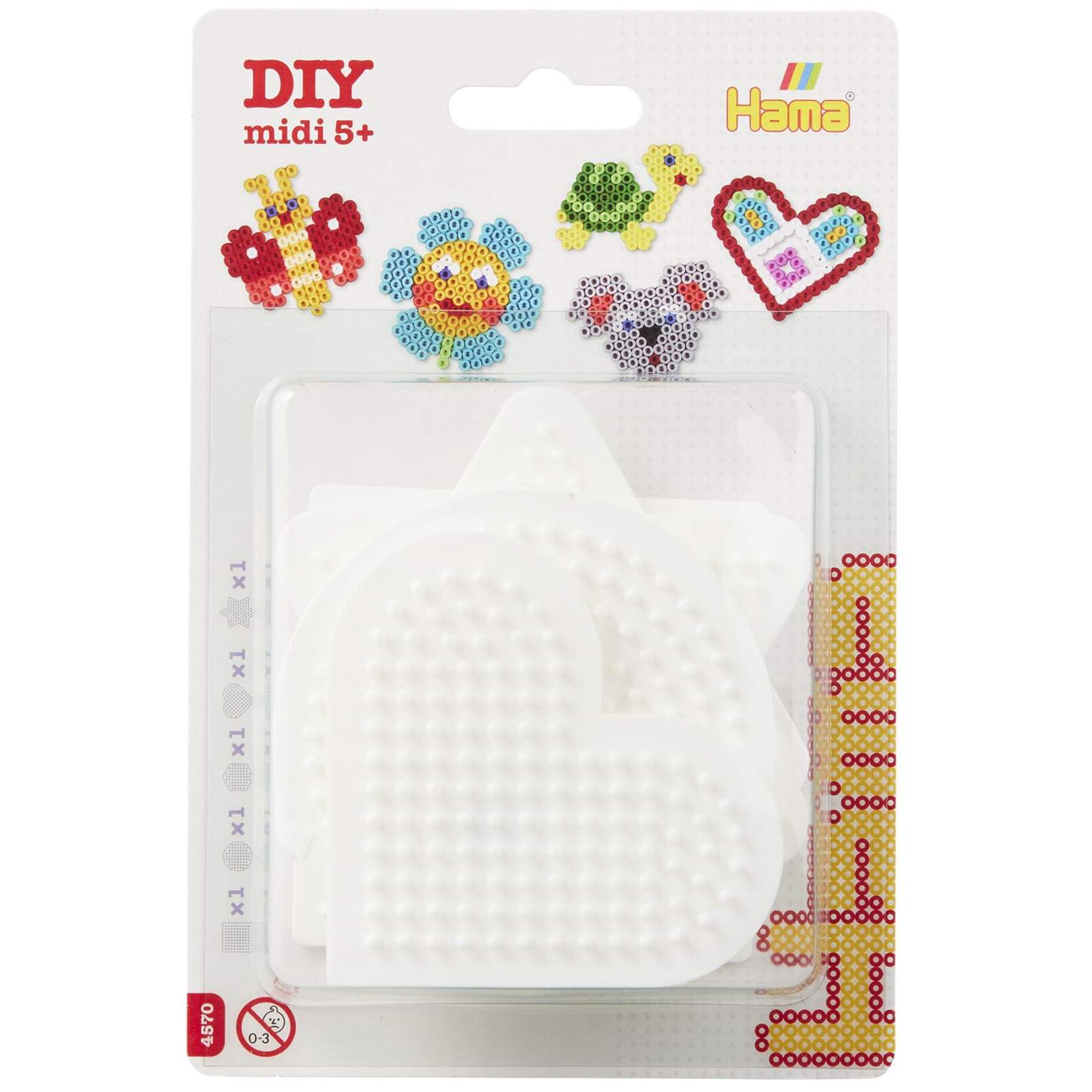 Hama Midi Perleplate Blister med 5 Små Perleplater