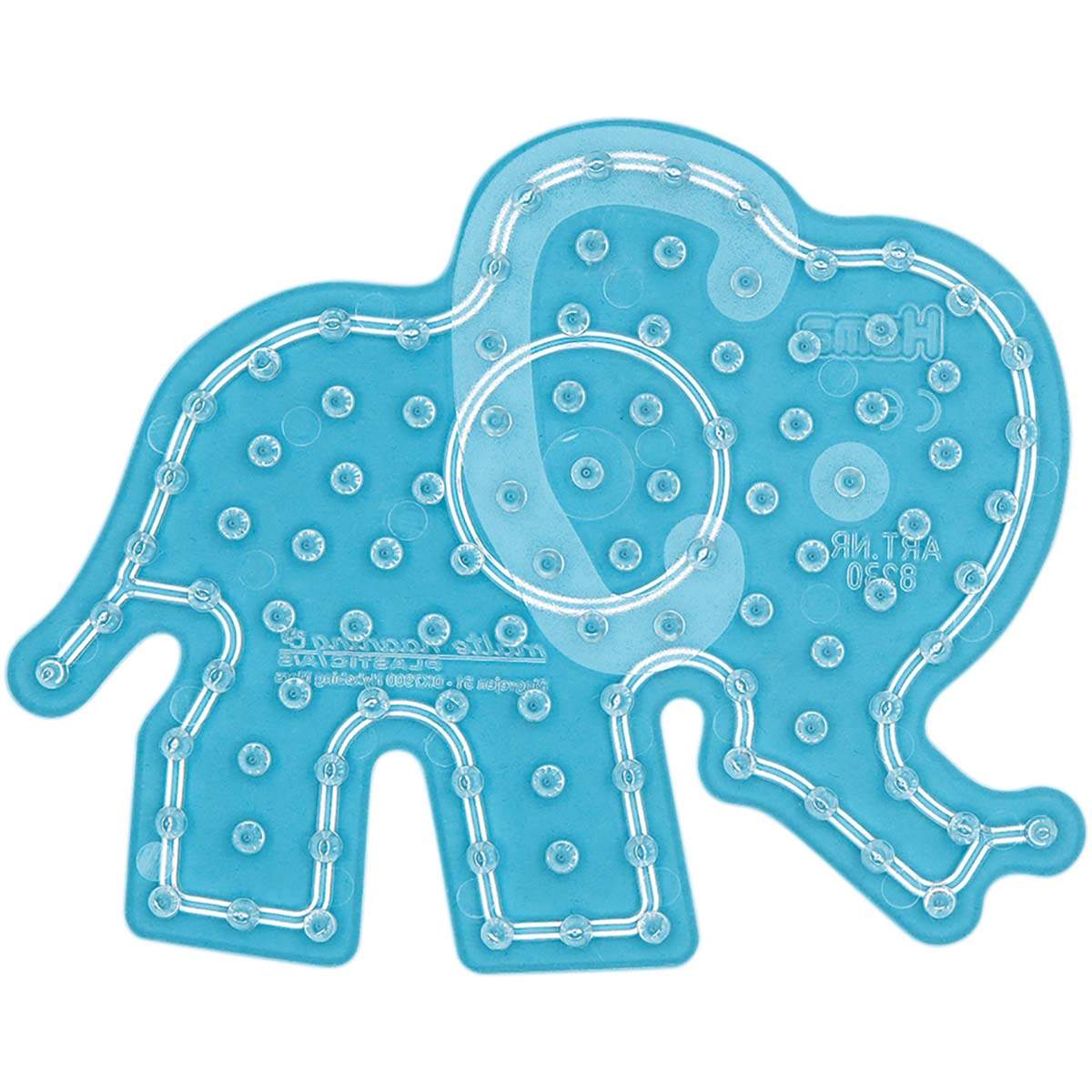 Hama Maxi Pegboard Liten Elefant i Gjennomsiktig Blå