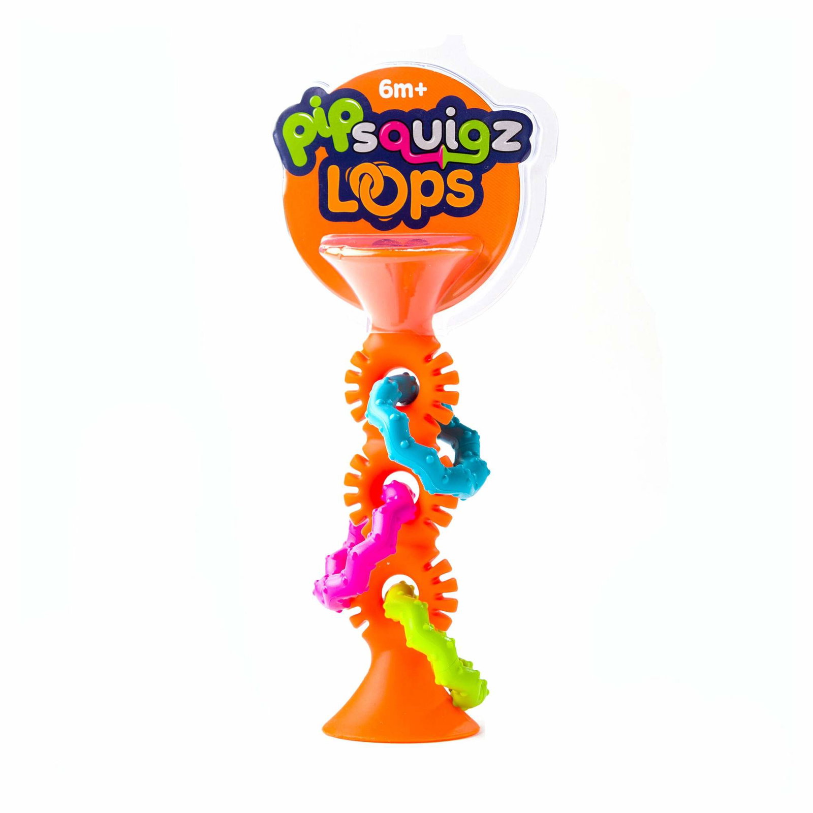 Fat Brain Pipsquigz Loops raslende sugekoppleke i oransje
