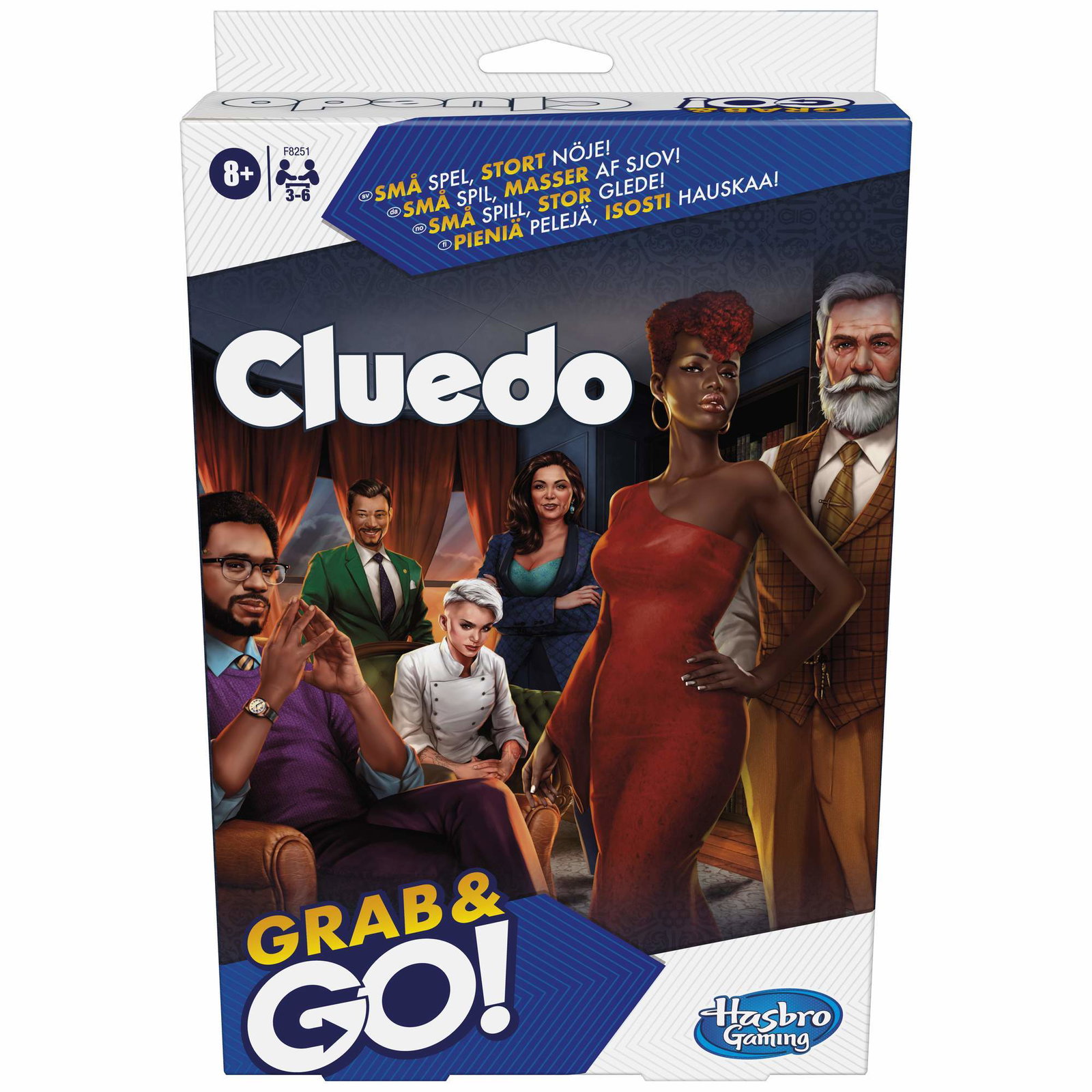 Cluedo Grab & Go Detektivspill i Reisestørrelse, 3 til 6 Spillere