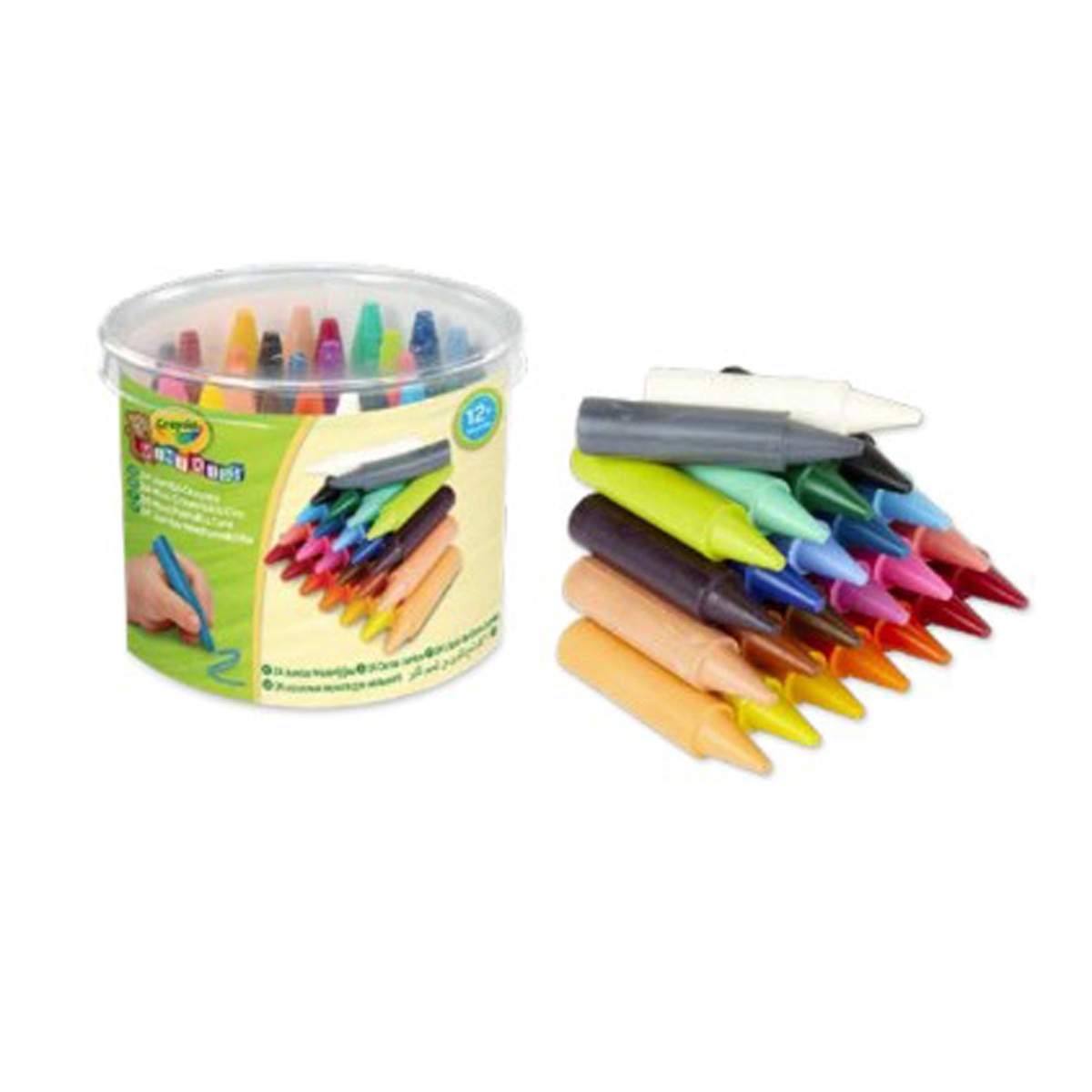 Crayola Mini Kids Jumbo voksfargestifter for småbarn, 24 stk