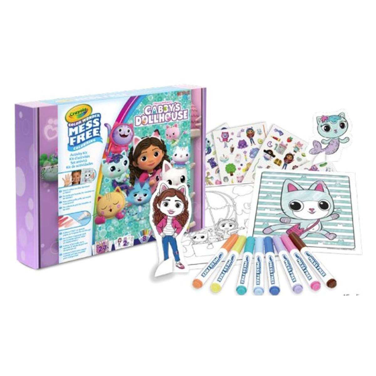 Crayola Color Wonder Gabbys dukkehus sølfritt gavesett