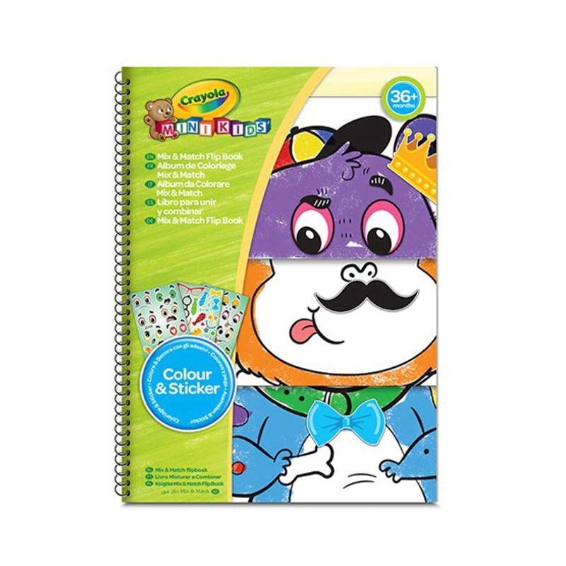 Crayola Mini Kids Today I Feel Bladbok, 30 Sider, 50+ Klistremerker