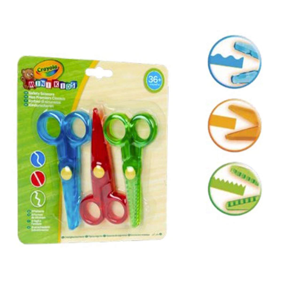 Crayola Mini Barnesikkerhetssaks for papir og papp, 3 deler
