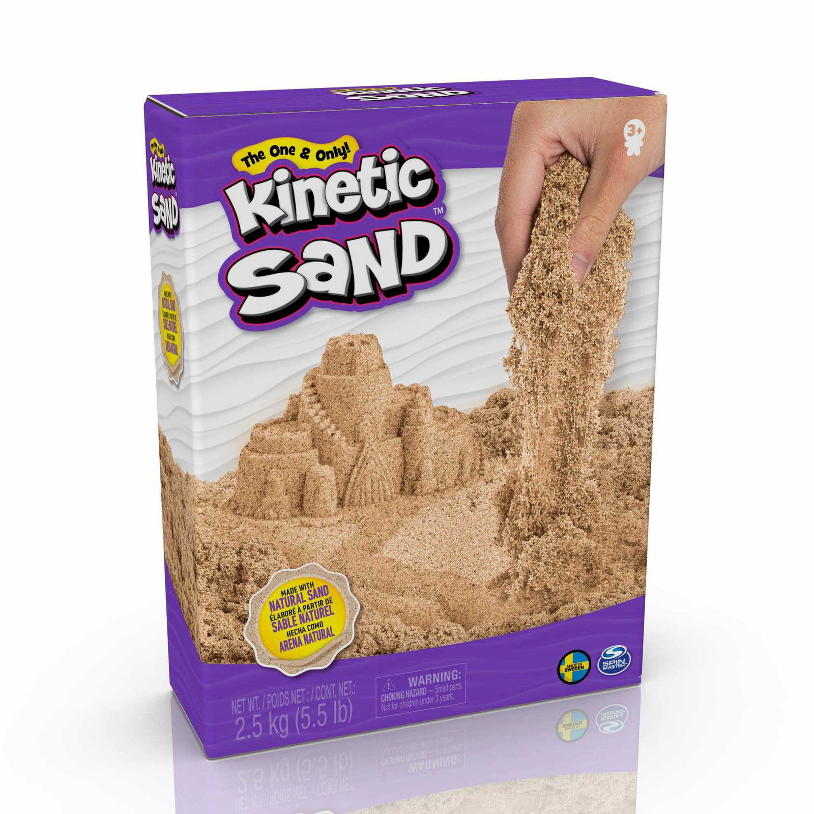 Kinetic Sand Original Lekesand 2.5 kg fra Sverige, Tørker aldri ut