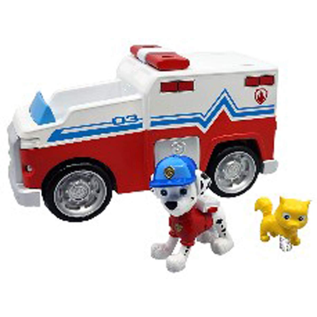 PAW Patrol Marshall redningsbil med 2 figurer, 15 cm