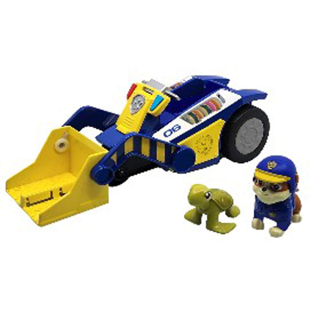 PAW Patrol Rubble Rescue Bulldozer med 2 Figurer, 15 cm, Pull-Back