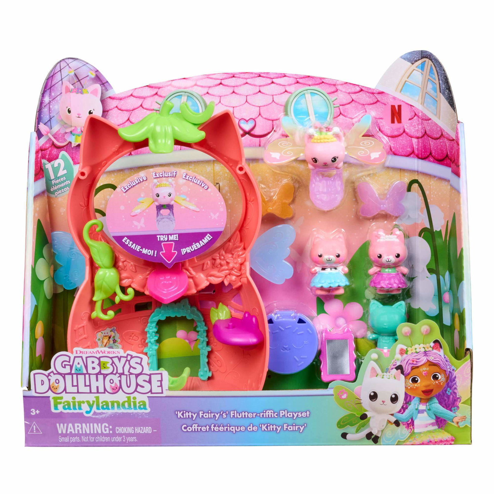 Gabby's Dukkehus Fairylandia Kattefe Lekesett, 12 deler, 20 cm