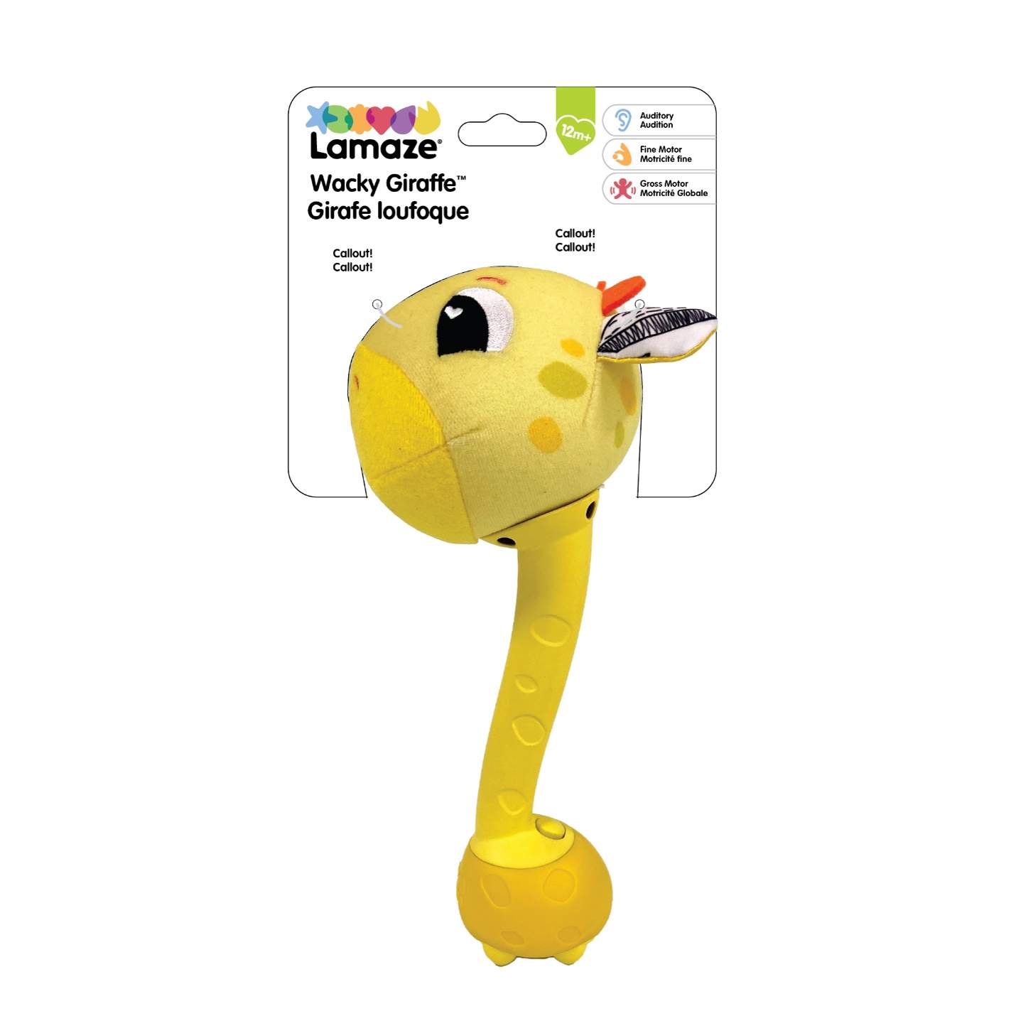 Lamaze Whacky Giraffe Bash-leke med sprø lyder, av-knapp