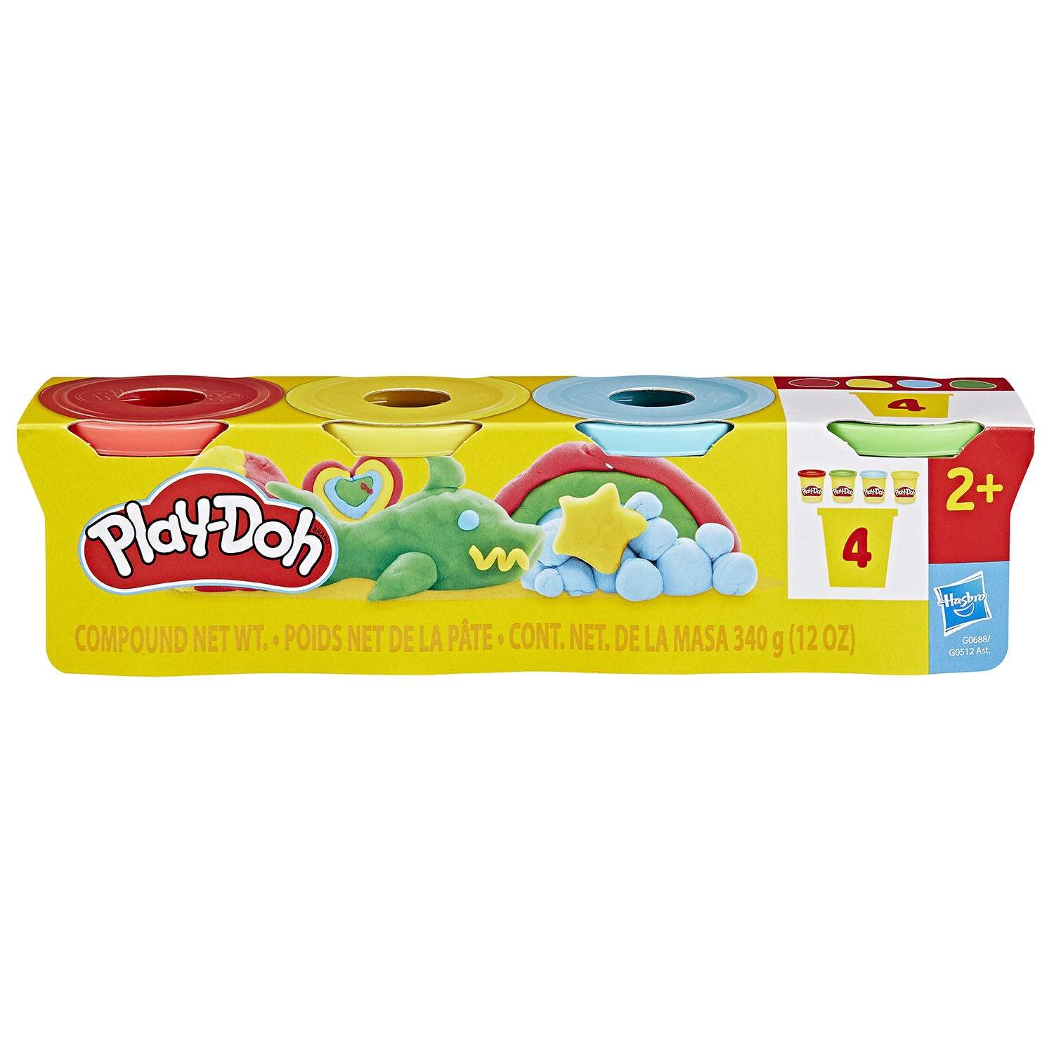 Play-Doh Classic Colors-leker, 4-pakning, 340 g
