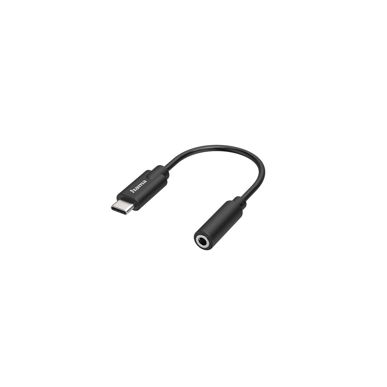 Hama USB-C-plugg til 3.5 mm jack stereohodetelefonadapter, innebygd DAC