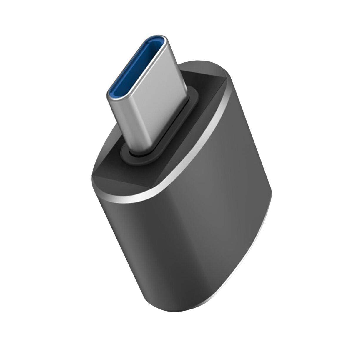USB-A til USB-C-adapter, 3 cm - Svart