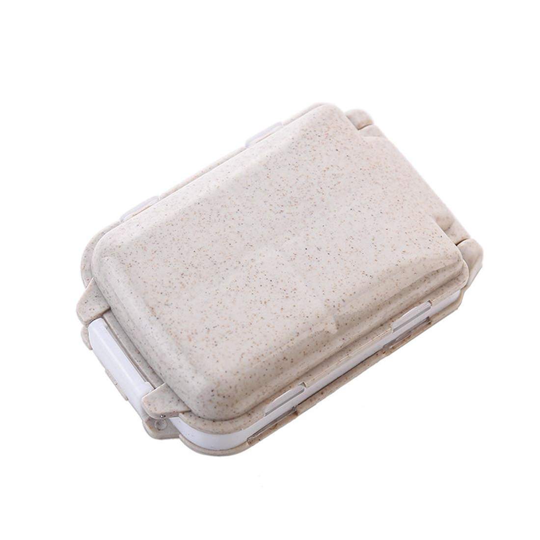 Pilleboks, 8 rom - Beige