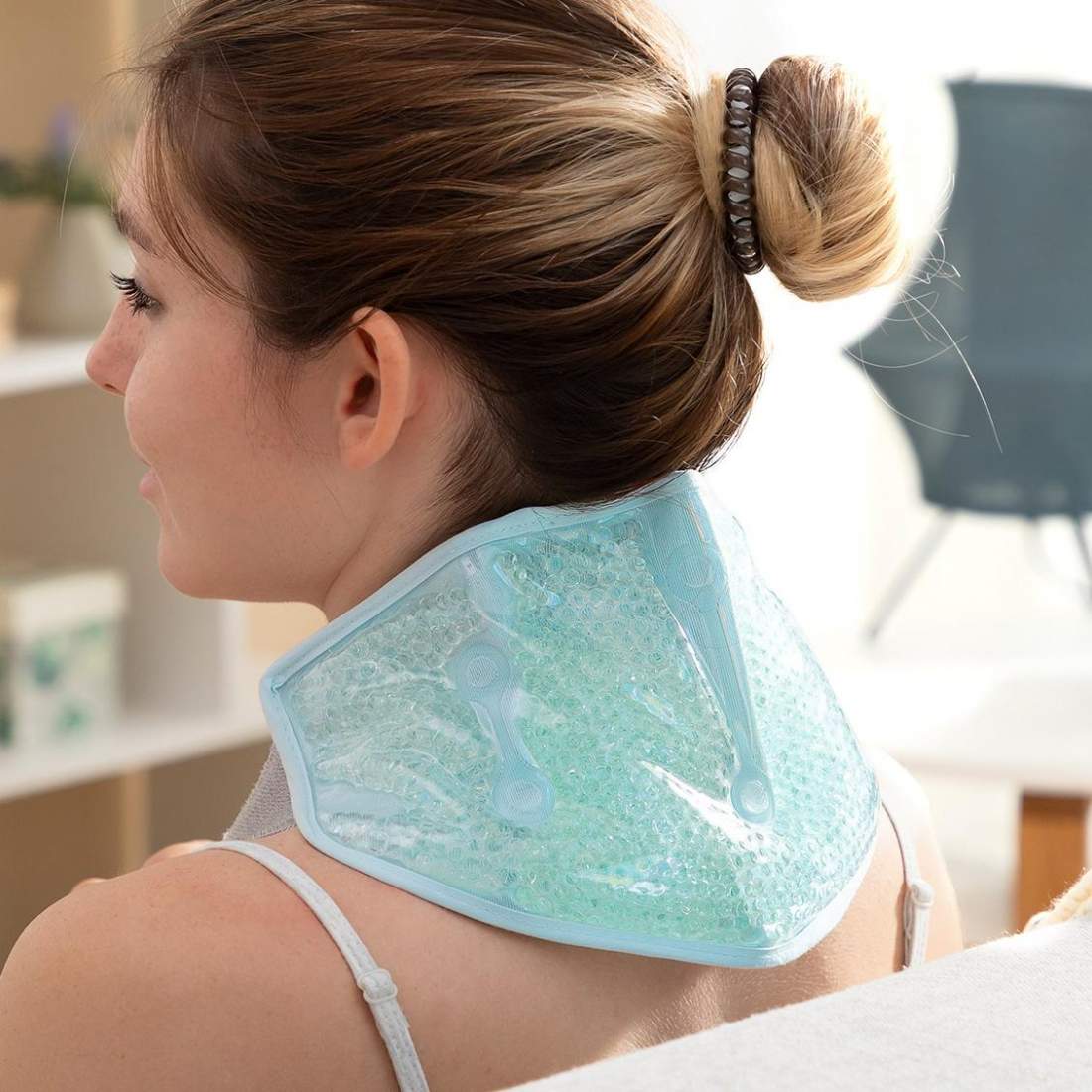 Justerbar pute med gelperler - varme- og kjøleeffekt