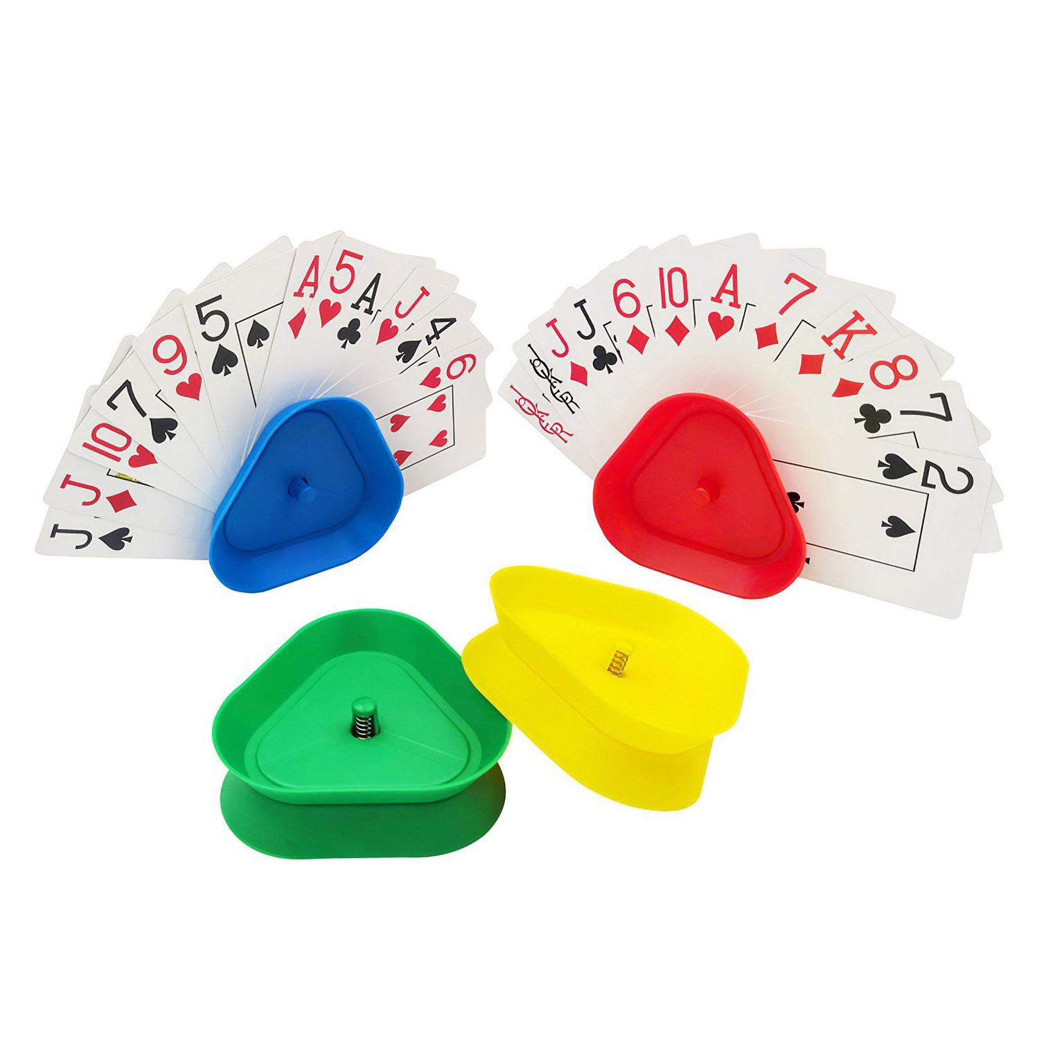 4x Spillekortholdere i plast